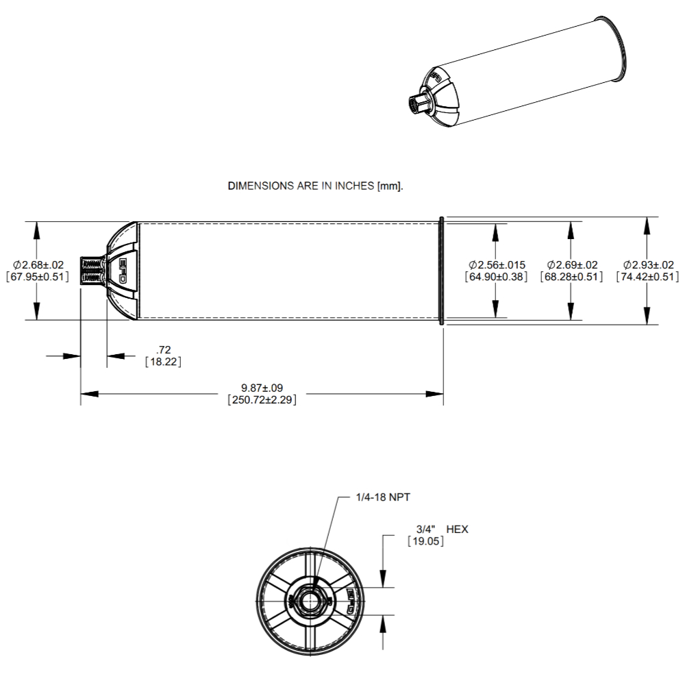 7028360 Drawing Nordson clear cartridge Optimum 20 oz