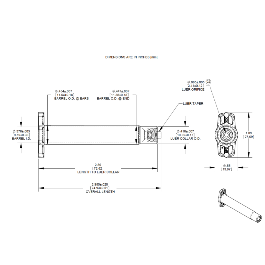 7366049 Drawing Nordson Barrel Optimum + Piston 3cc Set