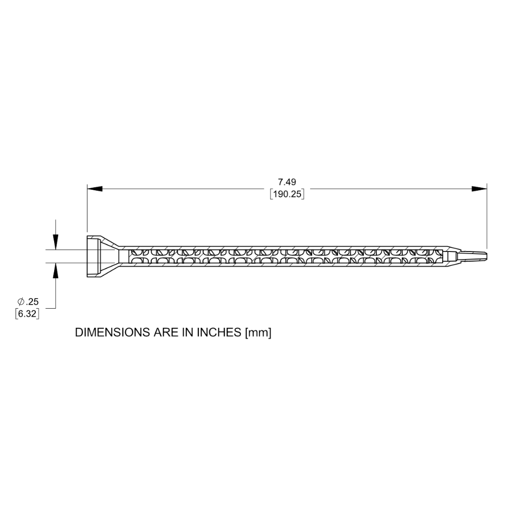 7700854 Drawing Nordson Static Mixer 160-624SH