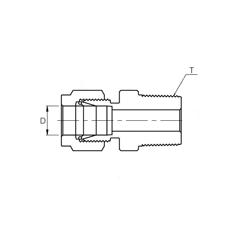 TUBE FITTING 1/4″ NPTM x 1/4″ OD STRAIGHT