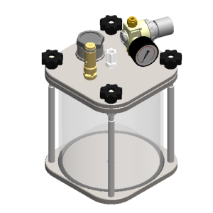 2L Toughened Glass & Stainless Steel 316 Clear Pressure Vessel - ER