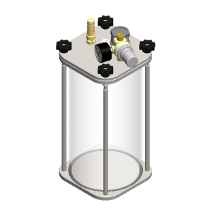 5L Acrylic & Stainless Steel 304 Clear Pressure Vessel - ER